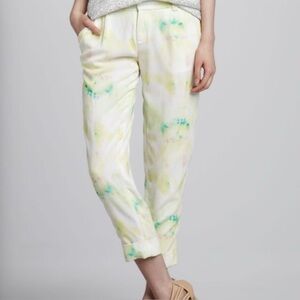 NWT Alice & Olivia Arthur Cropped Citrus Tie Dye Pants